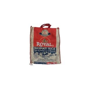 Royal Basmati Rice 20 lb‎ Bag Empty Burlap Sack Tote Bag Purse